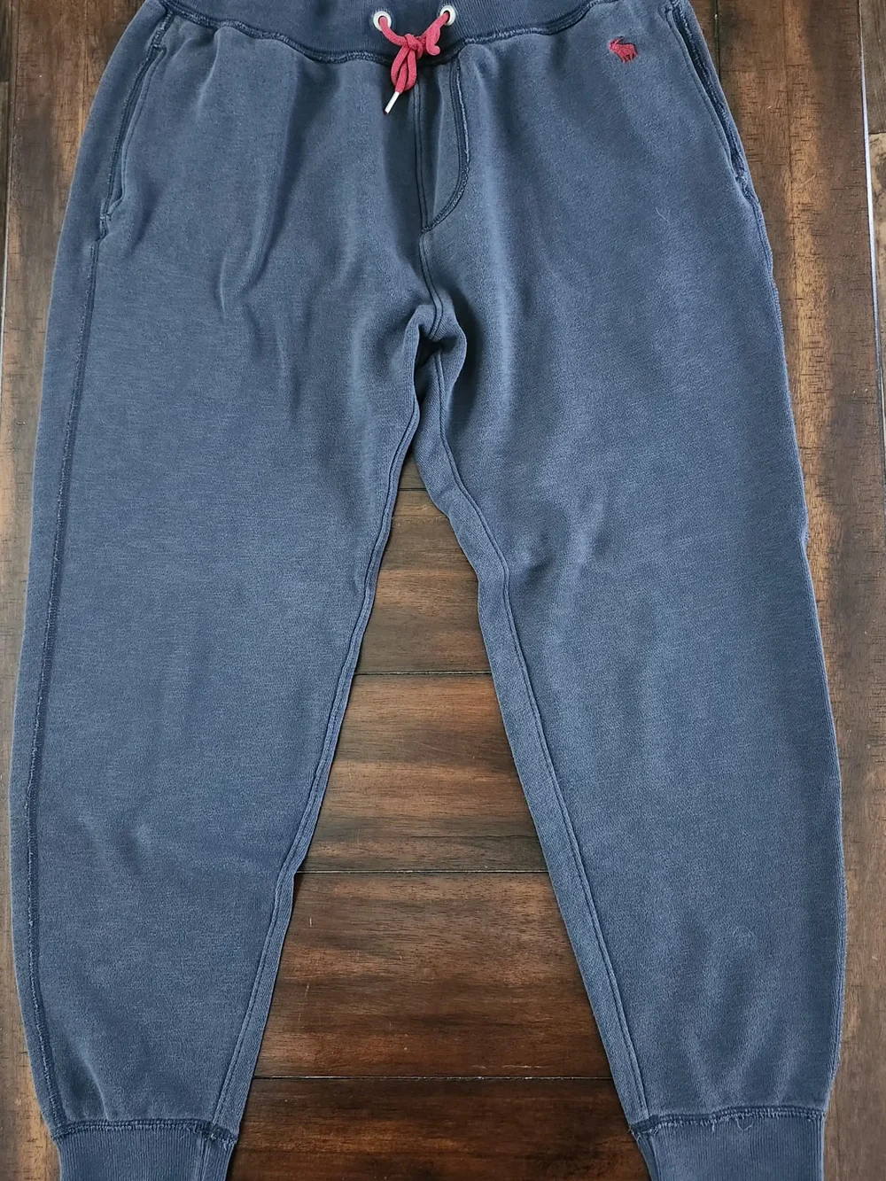 Abercrombie & Fitch Dark Gray Sweatpants with Red Drawstring Men's Medium